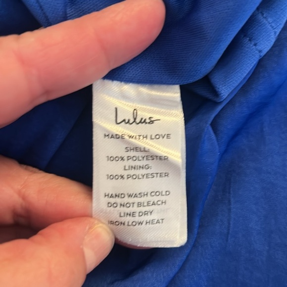 Lulus Goddess Aura Cobalt Blue Satin One-Shoulder Maxi Dress Size XXL New! - Picture 12 of 13